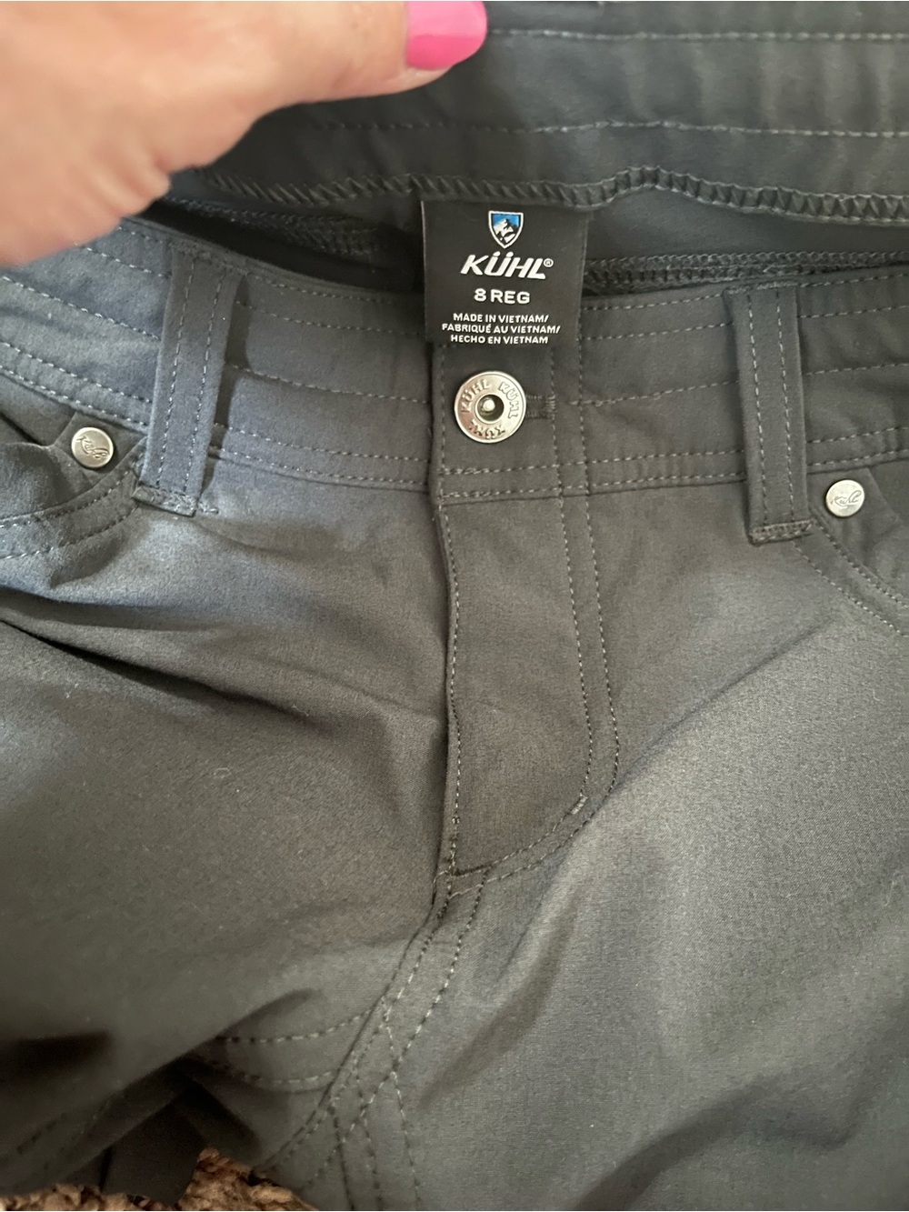 KUHL Freeflex Roll-Up Hiking Pants Koal Size 8 Reg 6326 Cargo Convertible - Picture 8 of 16